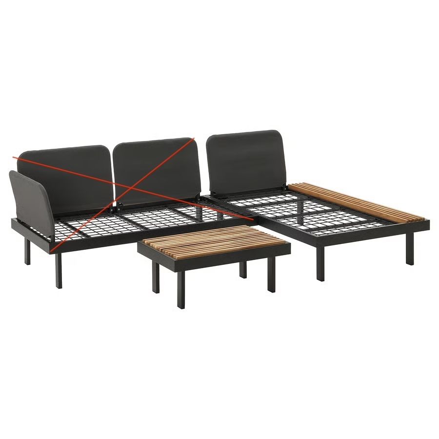 Ikea Chaises longues: IKEA REVSKÄR méridienne + table, neuves / inutilisées – Neuf avec emballage d'origine à Petit-Lancy par marmotterose 4