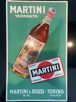 Martini Vermouth Plakat  Karton 24x40 cm guter Zustand