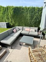 Canapé de jardin + table carrée JUMBO