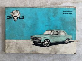 Manuel d'atelier Peugeot 204 en allemand 1967