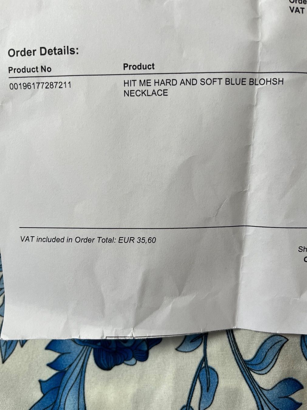 Catenine: Billie Eilish blue blohsh necklace – Nuovo e nell'imballaggio originale da Freienstein venduto da moloxy 3