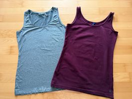 2 Long Hemden, Shirts, Grau und Bordeaux ca. Grösse 40