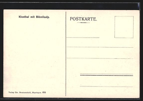 Cartes postales: AK Kienthal, Ortsansicht mit Blümlisalp – D'occasion à Berlin par bartko-reher 1