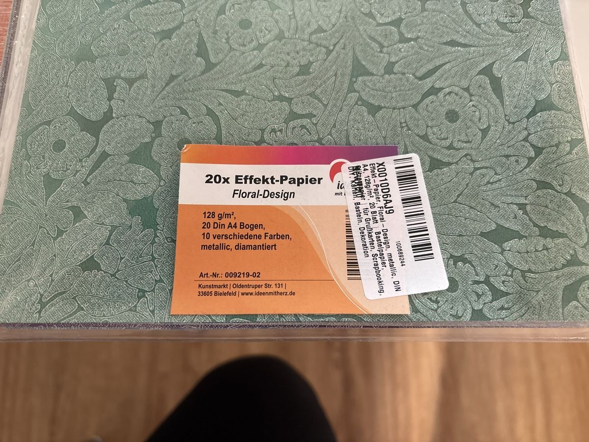 Carta: Effektpapier / 40 Stk. OVP – Nuovo e nell'imballaggio originale da Amriswil venduto da SCHLOSSGEISTLI 2