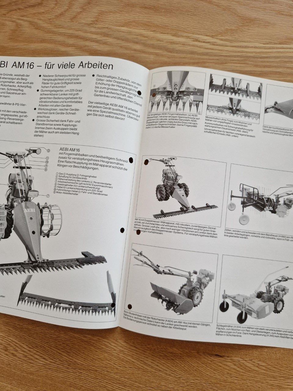 Dokumente: Original Prospekt Aebi AM16 Motormäher – Gebraucht aus Dürnten von Bachtel84 1