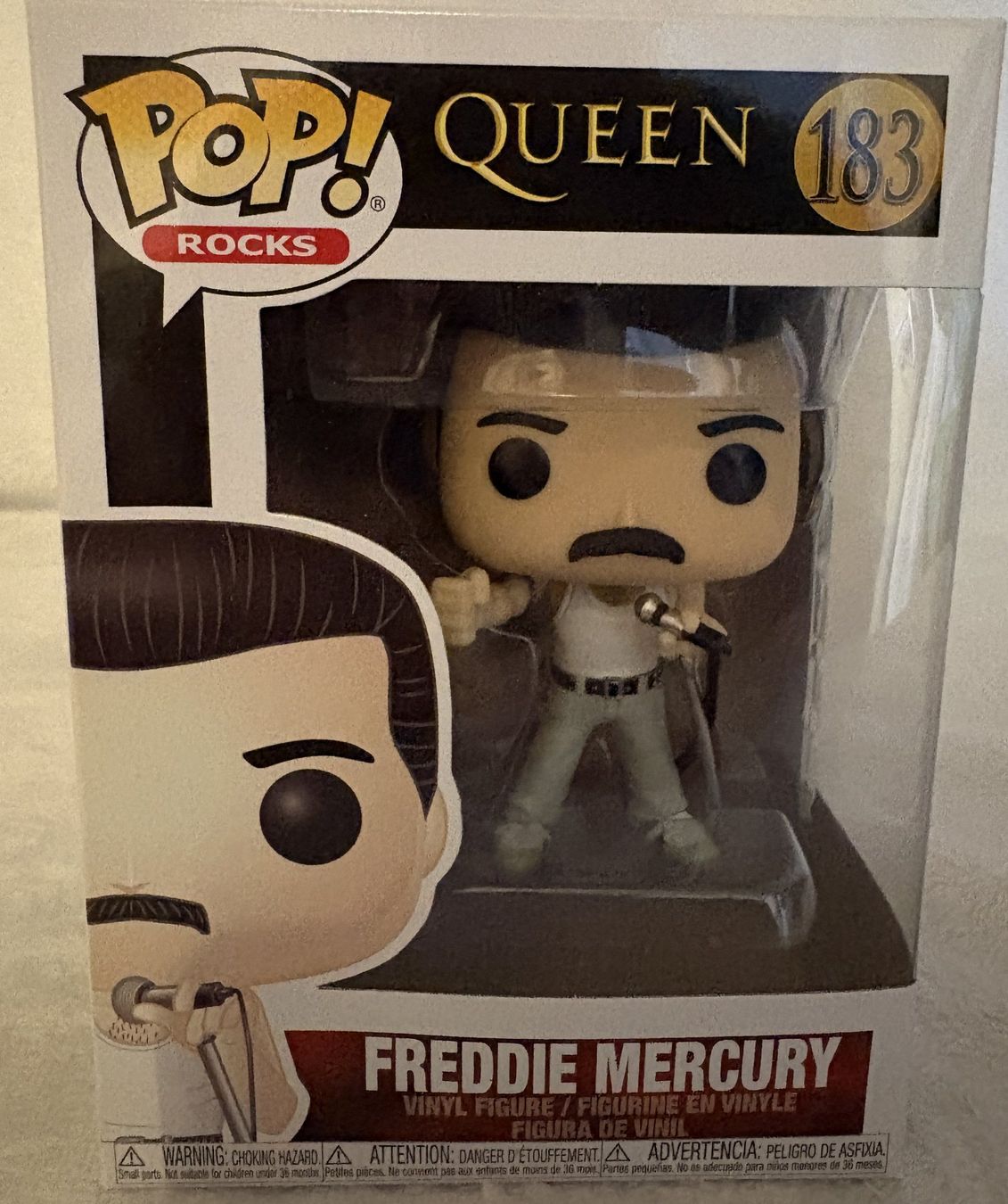 Funko Statuette: Funko Pop Rocks - Queen - 183 - Freddy Mercury – Nuovo e nell'imballaggio originale da Meisterschwanden venduto da McSchein