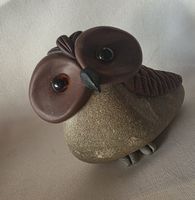 Eule Figur ist Naturstein Handgemacht siehe Foto 