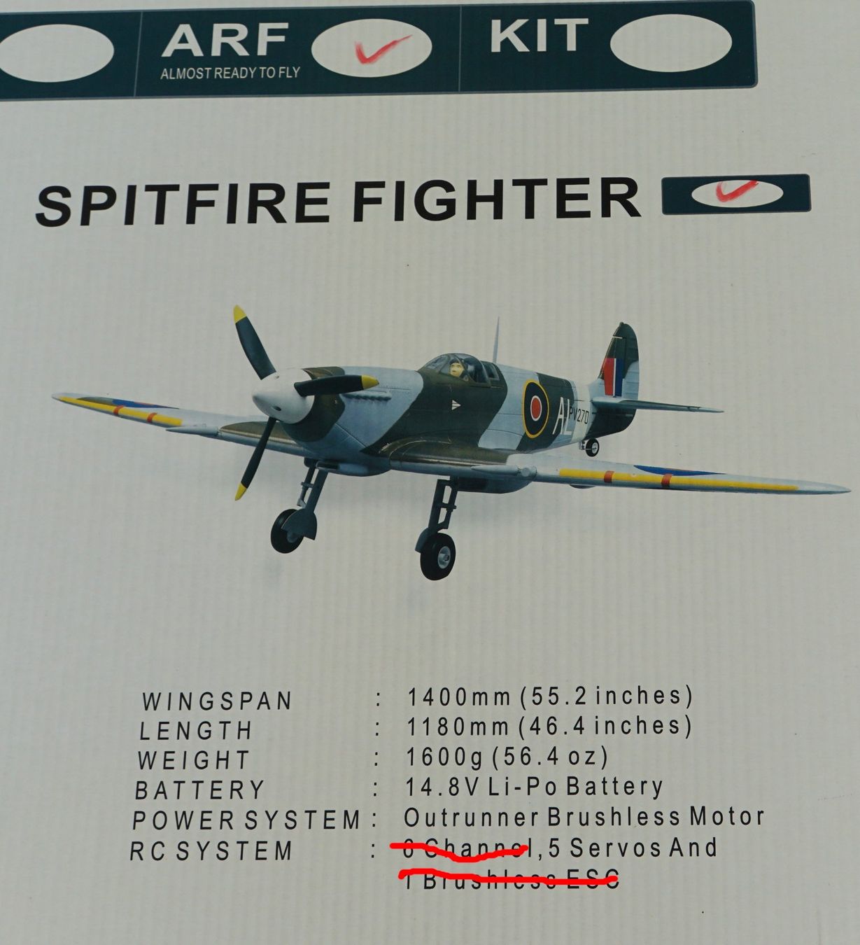Modellismo RC: Supermarine Spitfire (1/8) – Usato da Niederuzwil venduto da Pmojzisek 1
