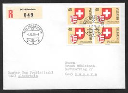 Sonderbrief Ersttag-Stempel 9423 Altenrhein 1.12.1978