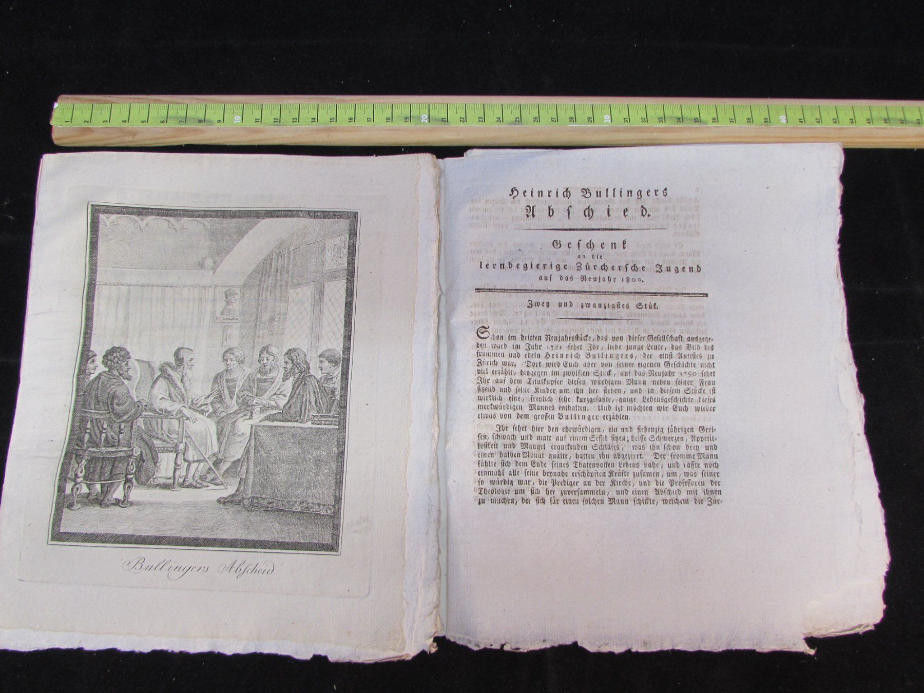 Incisioni: Neujahrsblatt Zürich 1800 – Usato da Walchwil venduto da Shells1