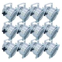 12er Set Par 56 Scheinwerfer kurz silber NEU
