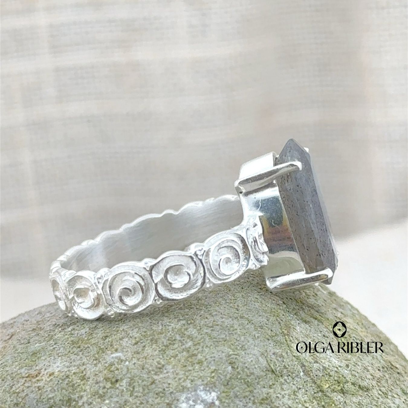 Olga Ribler Anelli: Labradorit Ring Sterling Silber 925 Grösse 60 – Nuovo (secondo la descrizione) da Luzern venduto da Schmuckoutlet 4