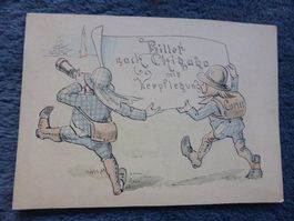 Politik,Original Zeichnung,Billet mit Verpflegung,Curier,CH