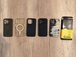 Cover + vetro protettivo per iPhone 15 pro