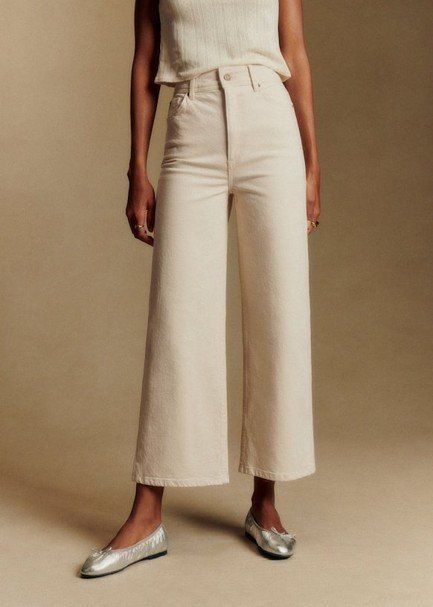 Sezane Jeans: Sézane Le Crop Jeans Ecru Meliert – Nuovo (secondo la descrizione) da Zürich venduto da LovedTwice