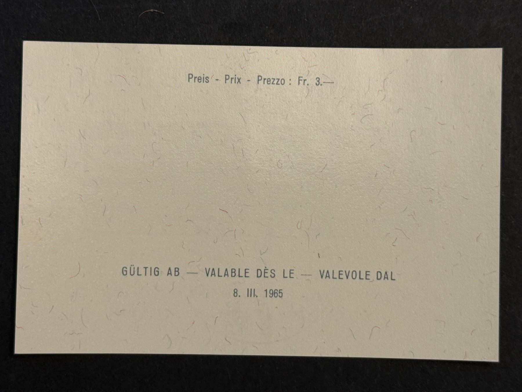 Alle Briefmarken: Originale Briefmarken-Karte NABRA 1965 Bern - – Gebraucht aus Caslano von alaniselin 1
