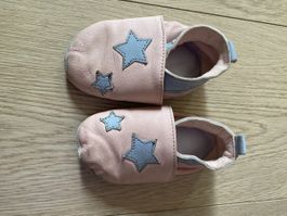 Leder Finken Babyfinkli Gr 20 21 mit Sternenmuster