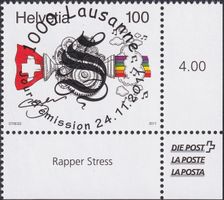 2011, Nr.1411 "Rapper Stress" mit ET-Voll-Stempel + TABS.