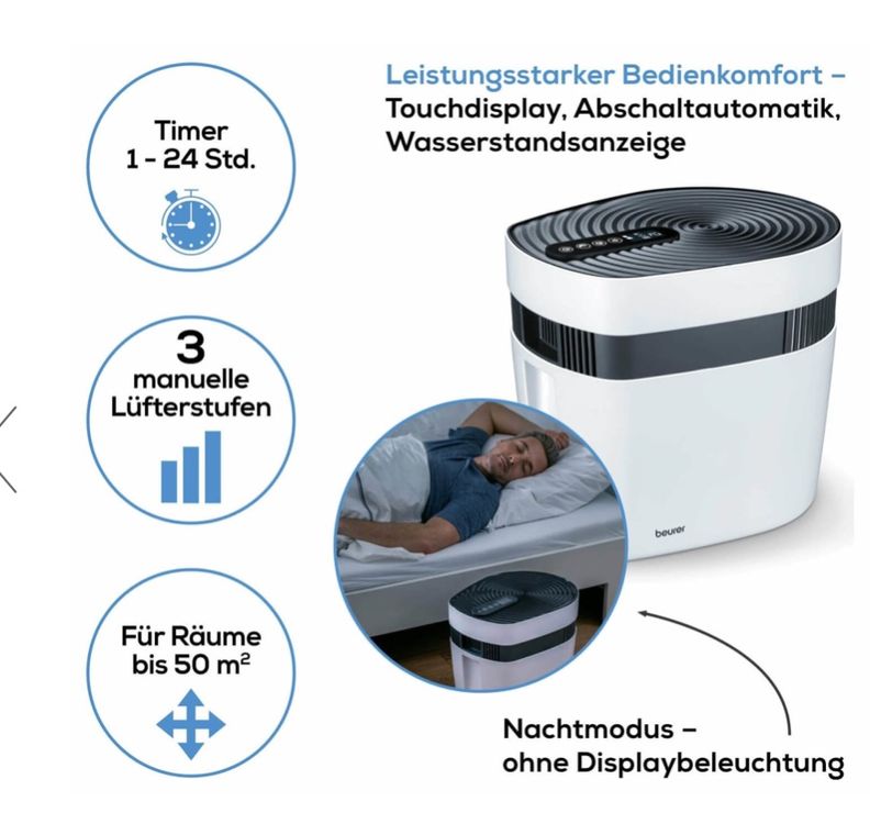 Beurer Maremed Kit De Filtres Compatible MK 500 - 2 Pré-filtres + 1 Filtre à Eau Pour Air Pur