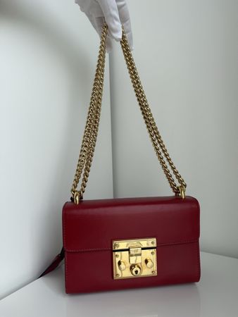 Gucci padlock red bag
