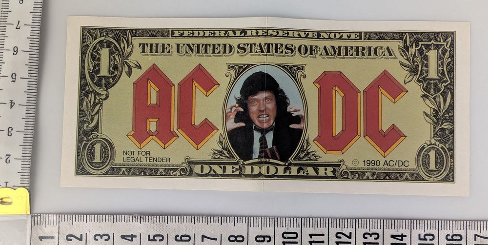 AC/DC Razors Edge MONEY TALKS Angus Young Promo One Dollar (Gebraucht ...