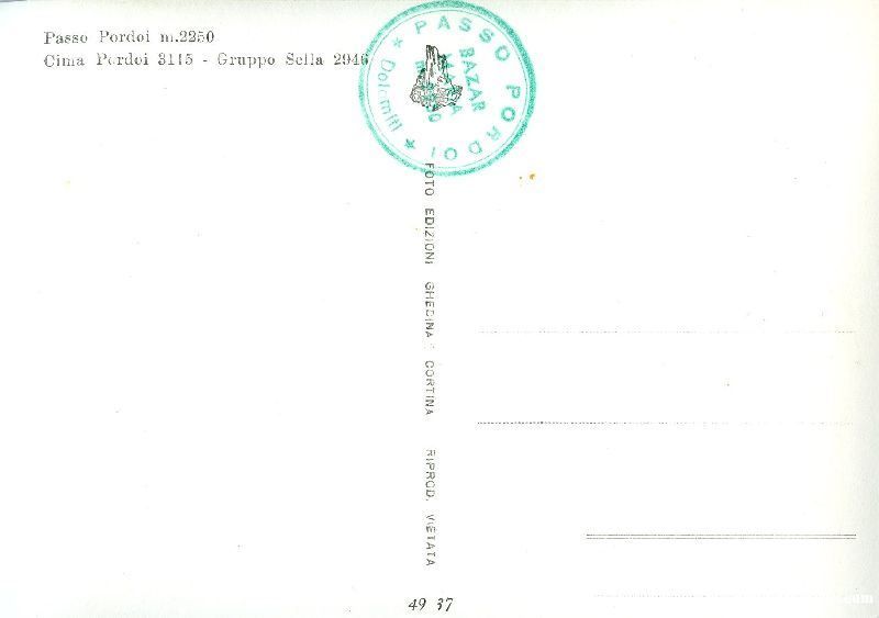 Cartoline postali: Passo Pordoi - Dolomiti + c1955 – Usato da Emmenbrücke venduto da teestube 1