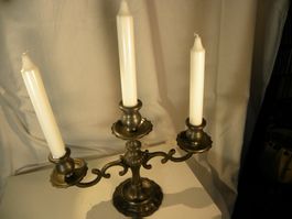 Schöner 3-flammiger Kerzenständer Zinn von Metalars Italien