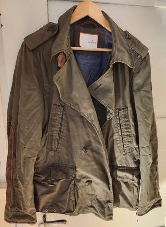 Handstich Fieldjacket Herren Olive Braun Leder Premium