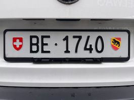 Schweizer Auto Kontrollschild BE 1740