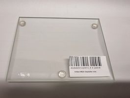 6 Stück Glasteller Glasplatte 8x10cm NEU