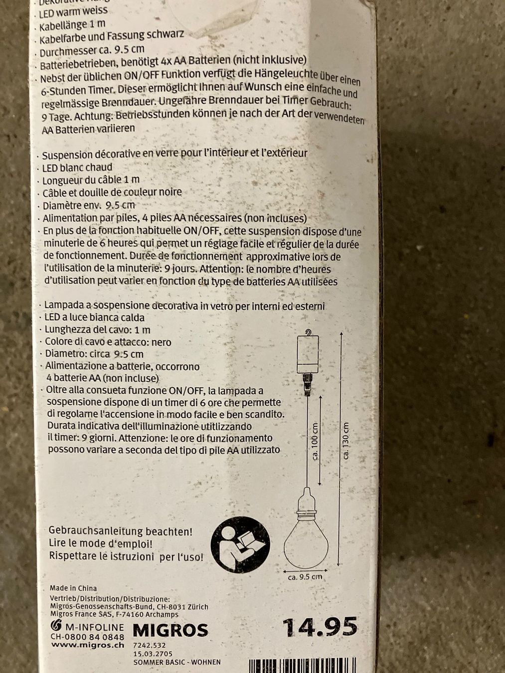 Lampade: Hängelampe LED, batteriebetrieben – Nuovo e nell'imballaggio originale da Ostermundigen venduto da bea_pjw9 1