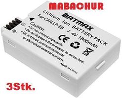 3x Akku LP-E8 Canon EOS 650 700D 1800mAh EOS 650D / EOS 700D