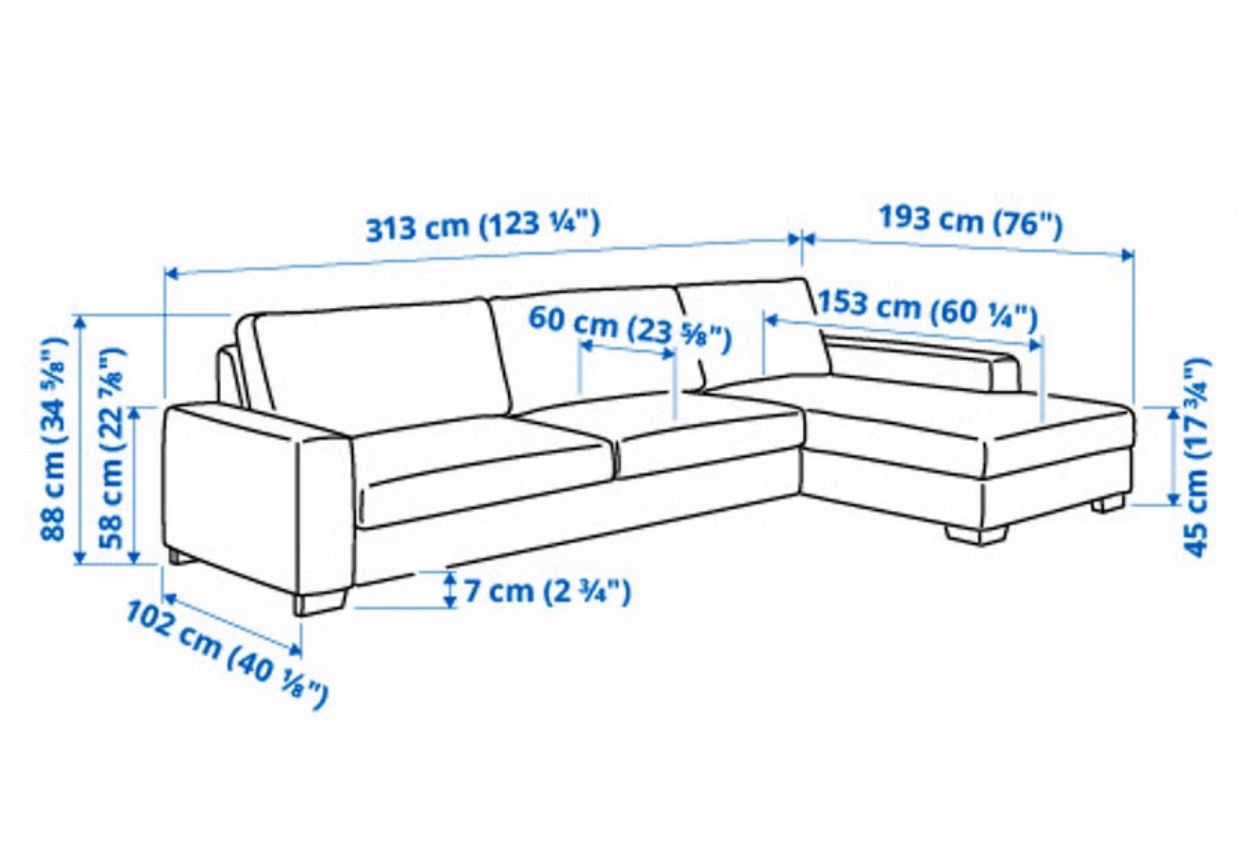 Ikea Divani: Bequemes 3er-Bettsofa mit Récamiere, grau – Usato da Beringen venduto da jbf_25pm 5