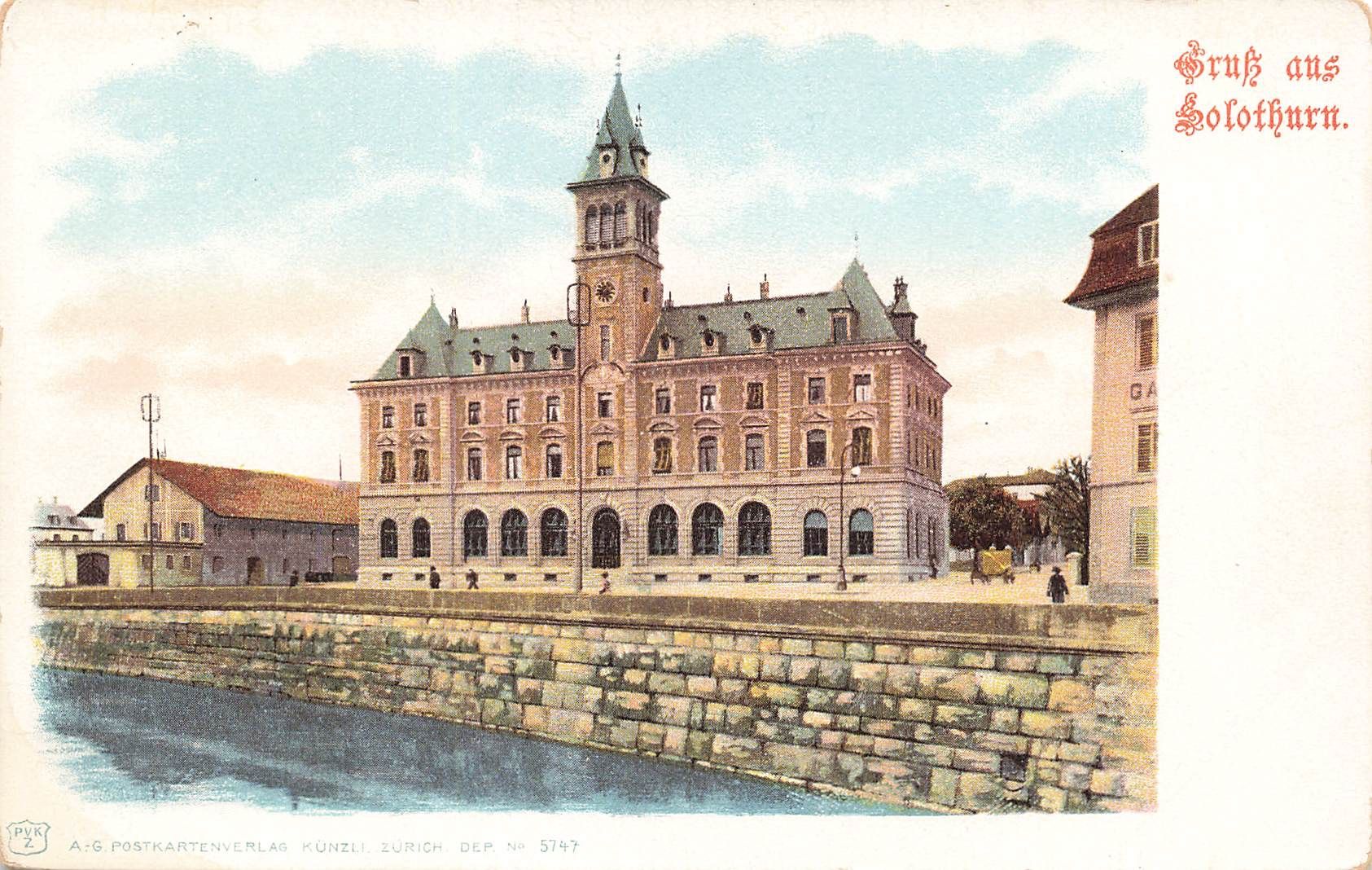 Cartoline postali: Solothurn SO Ansicht an der Aare – Usato da Biasca venduto da Blenio71