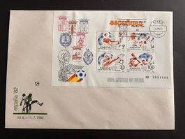 Spanien Sonderblock Fussball WM 82 FDC (F5)