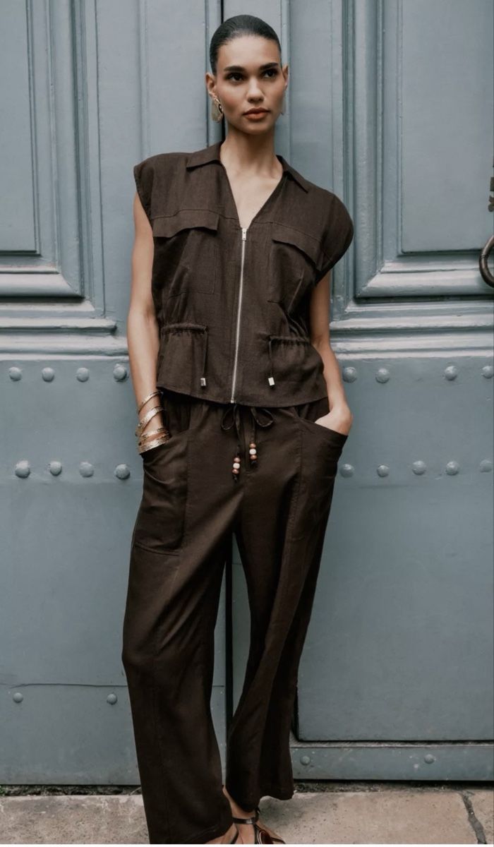 Zara Pantalons: Zara viscose brown pants  – Neuf (Voir description) à St.Josefen par lop_lh8d 3