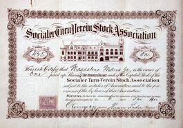 Socialer Turn-Verein Stock Association, Indianapolis - 1900