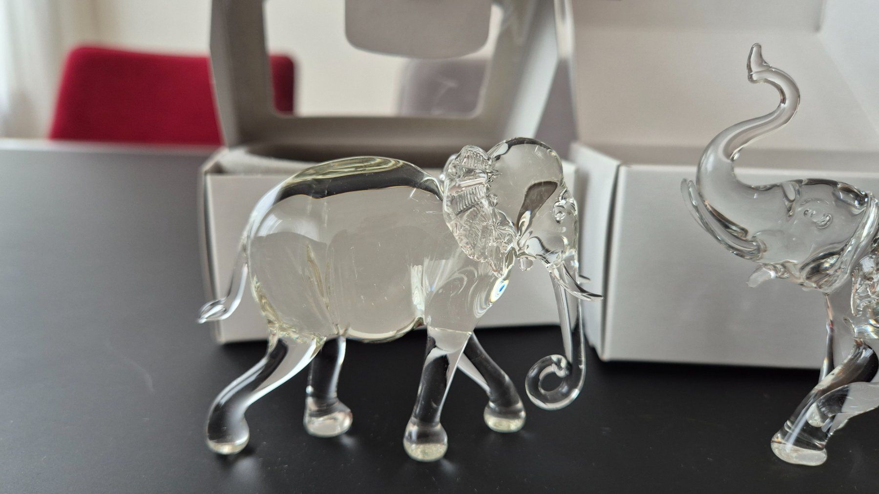 Glasi Hergiswil Tutte le decorazioni: Elefanten aus Glas, 2 Stück – Nuovo e nell'imballaggio originale da Schönenbuch venduto da Rasmo 3