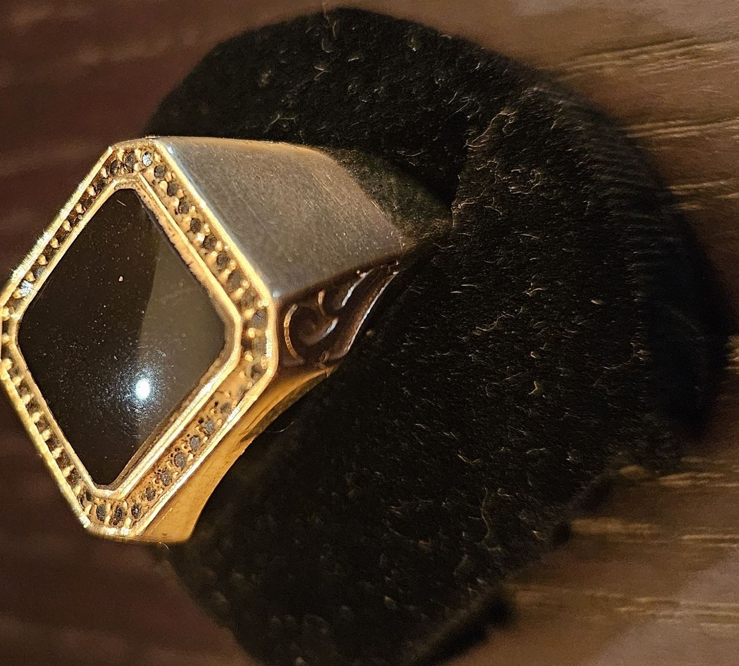 Anelli: Eleganter Herrenring mit Onyx – Usato da Affoltern am albis venduto da nik8953 1