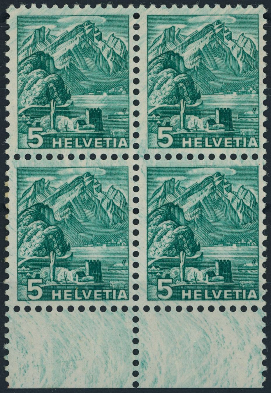 Tutti i francobolli: 1936 - Landschaftsbilder - Abart - postfrisch ** – Nuovo (secondo la descrizione) da Schindellegi venduto da leecollect