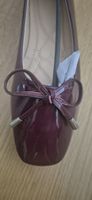 Ballerinas Lackleder Schleife Weinrot Grösse 24.5 Neu