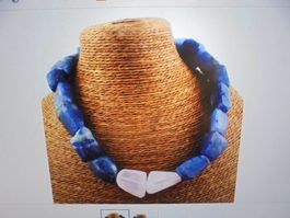 Collier Lolite Sonnenstein + Rosenquarz