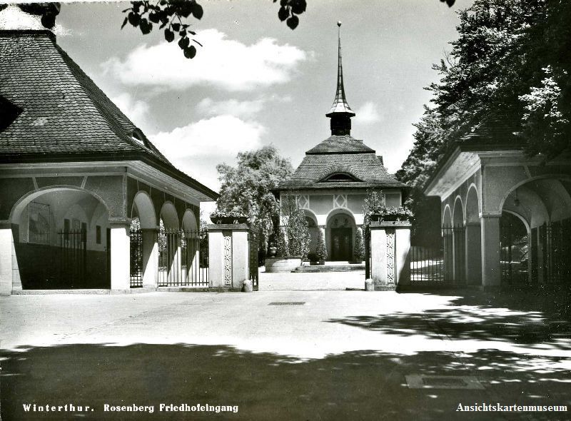 Cartoline postali: Winterthur - Rosenberg Friedhofeingang – Usato da Emmenbrücke venduto da teestube