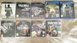 Lot de 9 jeux vidéos Playstation 3 et 4