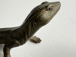 Bronze Eidechse 20cm Wiener Bronze