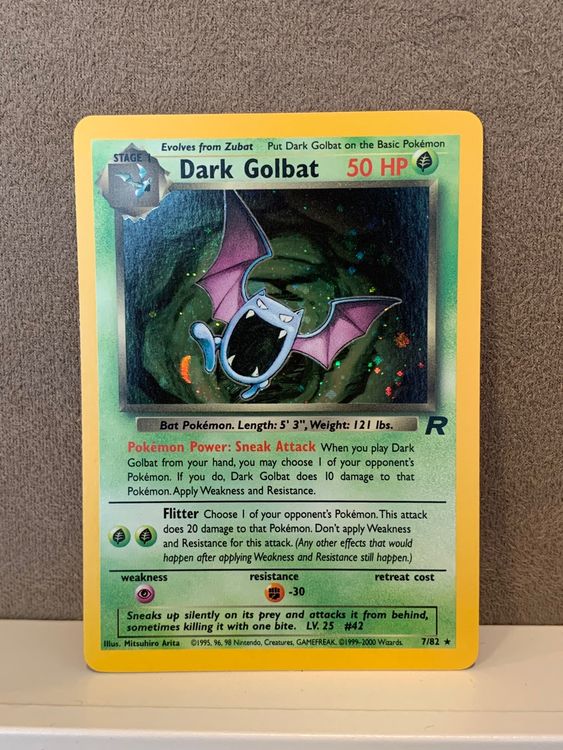 7/82 Dark Golbat Holo ENG Pokemon Team Rocket Kaufen auf Ricardo