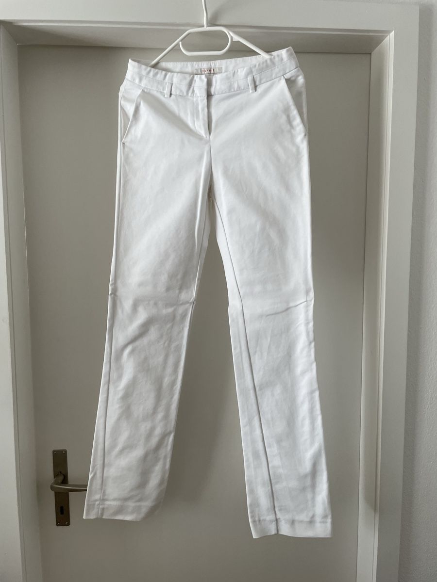 Esprit Pantaloni: Esprit Hose weiss einmal getragen – Nuovo (secondo la descrizione) da Ipsach venduto da takacseni