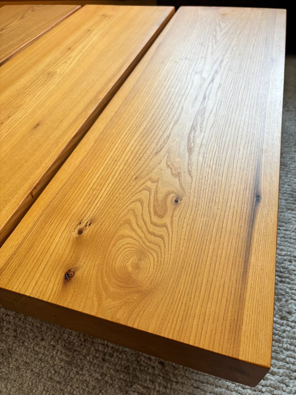 Tables: Massiver Eichen-Couchtisch / Solid oak coffee table – D'occasion à Zürich par RichardPeel01 4