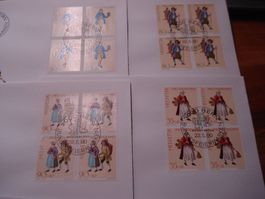 Pro Patria 1990, FDC Satz + 4erblocks, Mittelalter