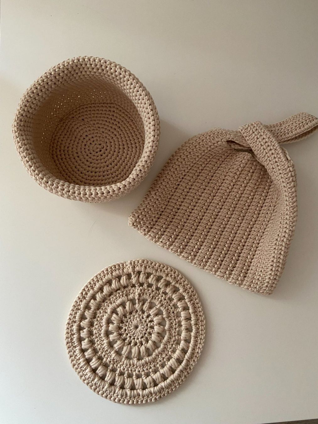 Sonstiges für Haushalt & Wohnen: Lot articles crochet (panier) handmade – Neu und originalverpackt aus Essert FR von archimede03 1